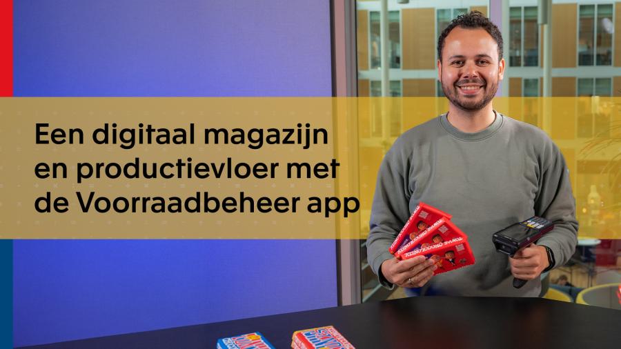 Een digitaal magazijn en productievloer met de Voorraadbeheer app