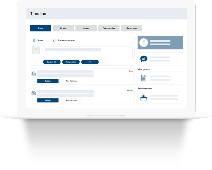 Collaboration aisée grâce à la Collaboration sociale 